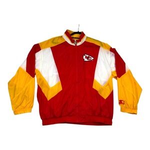 Vintage Kansas City Chiefs Jacket Mens XL Red Yellow NFL Football Starter 90s